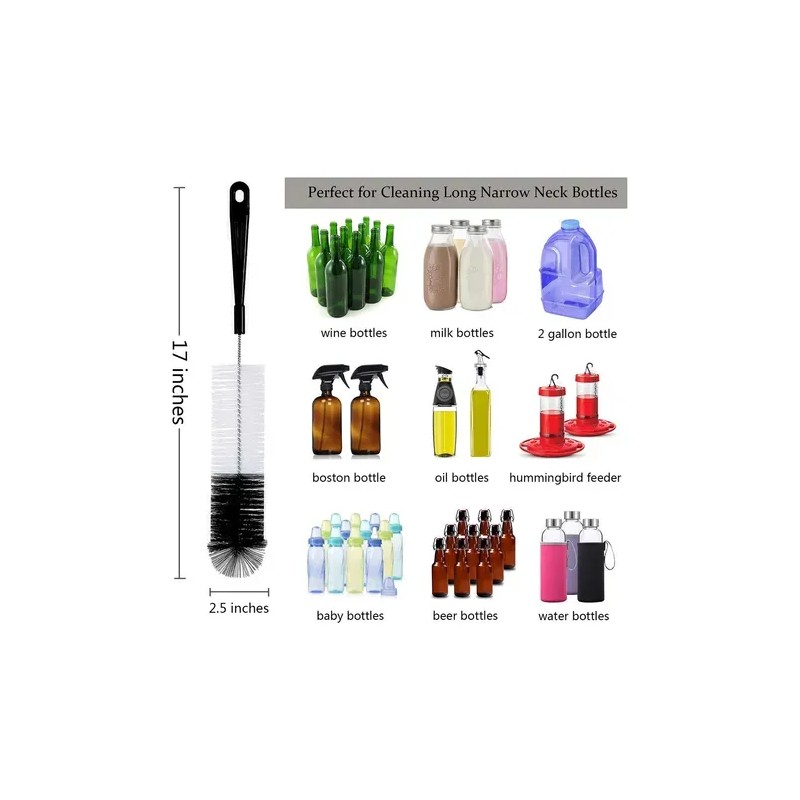 8piezas Cepillos De Limpieza Cepillos Para Botellas Bendable