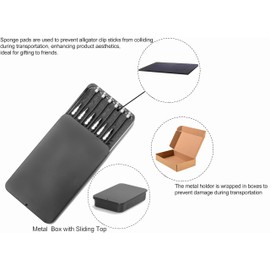 Maptipjoy Metal Painting Stand Base Holder and 12PCS Magnetic Bendable Alligator Clip Sticks Set Modeling Tools for Airbrush Spray, for Gundam Hobby Model Parts Assemble…