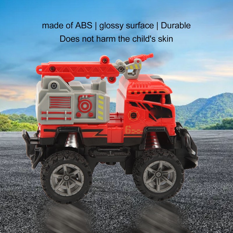 1:43 RC Fire Truck Toy Ladder Full Functional Lighting Plastic