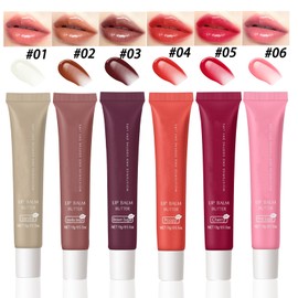 3Pcs Tinted Lip Butter Balm, Hydrating Lip Gloss, Long Lasting Hydrating Jelly Tint Lip Stain Balm, Clear Jelly Yummy Tint Lip Stain, Natural Plumping Lip Tint Lip Care Lip Mask(#345)
