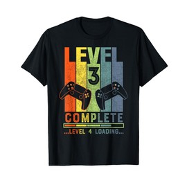 Level 3 Complete Gamer Gift 3 Years Wedding Anniversary T-Shirt