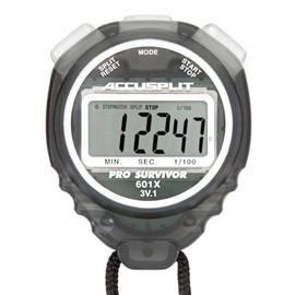 ACCUSPLIT Pro Survivor - A601XBK Stopwatch, Clock, Extra Large Display (Smoke)