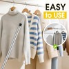 Clothes Hook Pole, Extendable from 35" to 50" Stainless Steel