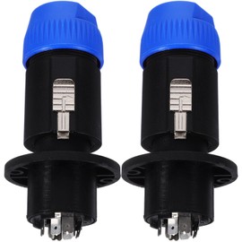 Gadpiparty 1set Pole Audio Connector Female Chassis Mount Core Design for Secure Stable Audio Transmission Professional and