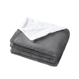 K.Garden Sherpa Fleece Throw Blanket for Couch Sofa, Super Soft Cozy Fuzzy Plush Blankets Fleece Thick Warm Blanket for Winter Reversible Thick Warm Blanket for Bed, Sofa, Charcoal 6080