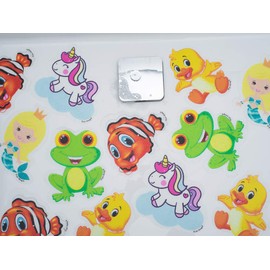 Non Slip Bath Mat Stickers - Modern fun Alternative to Rubber Suction Mat - Anti Skid safety Treads for Baby Toddler Child - SLIPS AWAY® (10x Variety Pack)