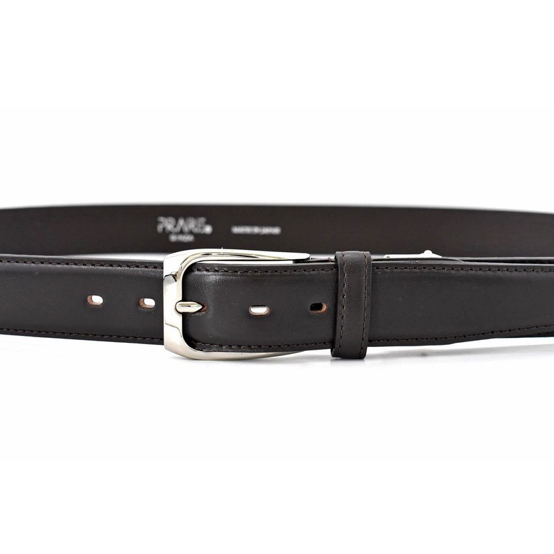 Prairie Ginza NB17910 Men's Cow Leather Business Belt, dark brown