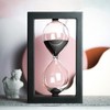 Hourglass 60 Minute Decorative Sand Timer, Black Wooden Frame Black