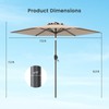 Tangkula 7.5ft Patio Umbrella, Heavy Duty Outdoor Umbrella with Push