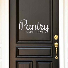 BATTOO Pantry Decal - Pantry Door Decal - Pantry Wall Decal - Kitchen Decor - Pantry Sign - Kitchen Pantry - Kitchen D¨¦cor(Black, 4.6"h x10"w)