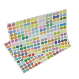 Frcolor Essential Oils Labels, 5 Sheets Multiple Bottle Cap Stickers