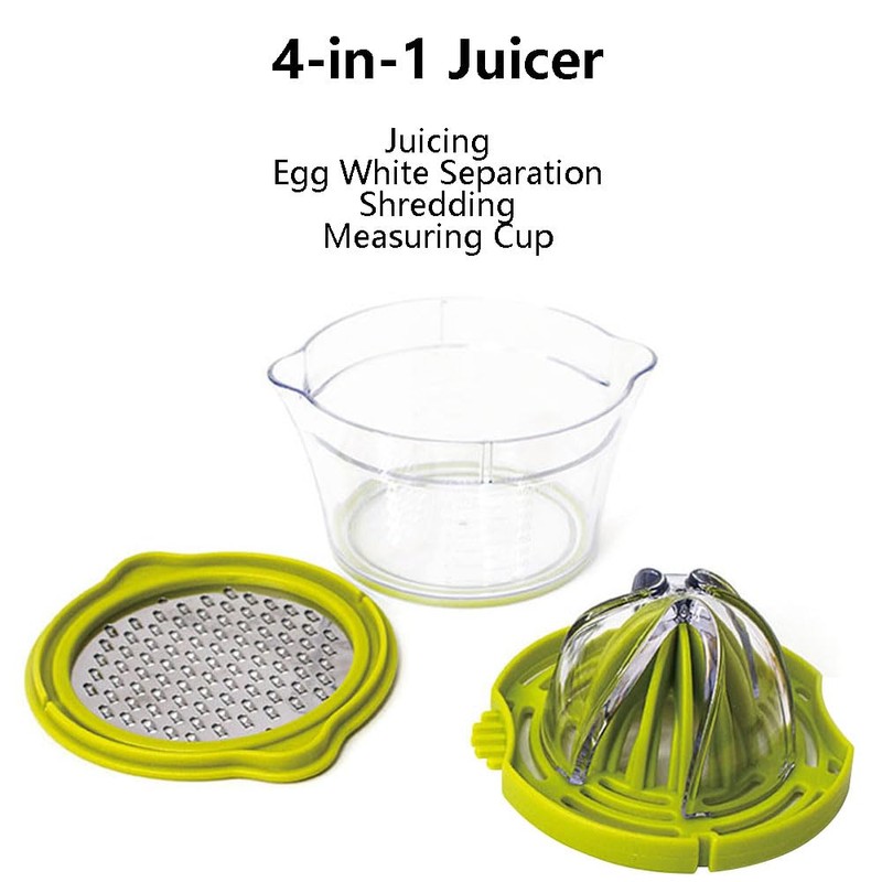 Manual Orange Juicer, Multi-purpose Fruit Squeezer Plastic Measuring Cup for