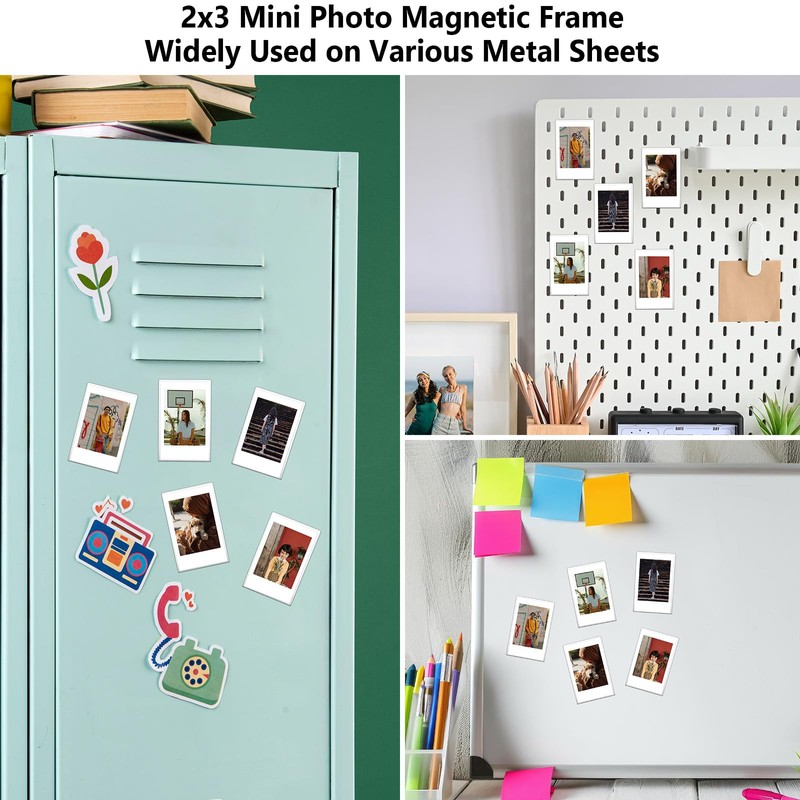 HIYQIN 5 Packs Acrylic Fridge Magnetic Frame for Instax Mini