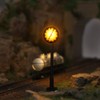 Evemodel LQS62N 3pcs Model Railway lights Lit Platform Clock building
