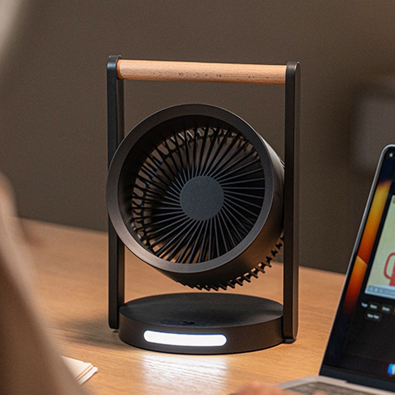 USB Desk Fan with Night Light 5 Speeds Quiet Portable