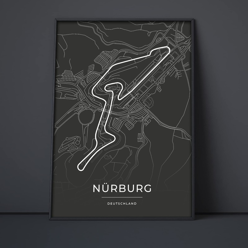 Vacentures Nürburg Race Track Poster - Gift for Motorsport Fans