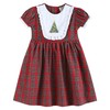 Lil cactus Red Christmas Tree Yoke Dress, 3-6 Months