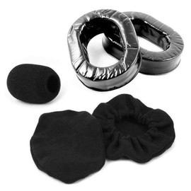 Rugged Air Comfort Kit for Aviation Headsets 1 Pair of Gel Ear Seals with 1 Pair of Cloth Ear Covers and a Mic Muff Kit
