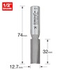 Trend Professional Straight Two Flute Router Cutter Bit, 1/2 Inch