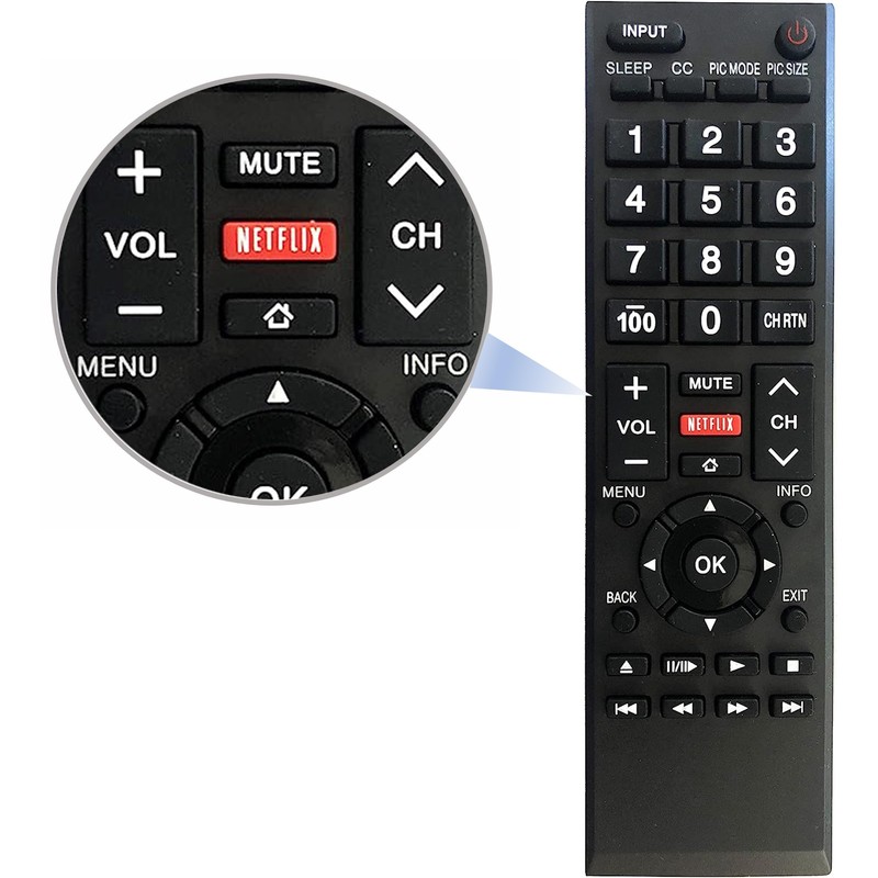 Universal Remote Control for All Toshiba TVs, LCD, LED, Smart,