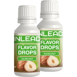 INLEAD - Flavor Drops | Sugar Free & Calorie Free | Aroma Drops for Food & Drink | Versatile | Top Taste | Vegan - 2 x 30 ml (Hazelnut - Hazelnut)