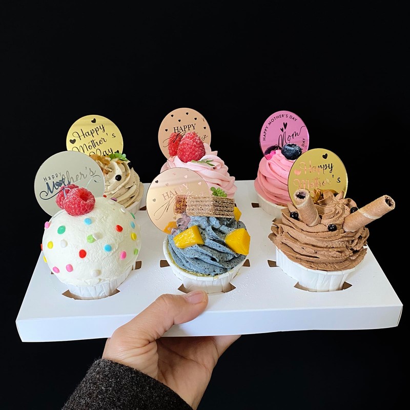 Decoración para cupcakes, 40 piezas de acrílico para el día
