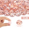 DomeStar 1LB Flat Glass Marbles, Champagne Decorative Marbles for Vases