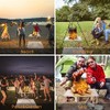 Portable Outdoor Camping Fire Pit Mat BBQ Fireproof Mesh Foldable