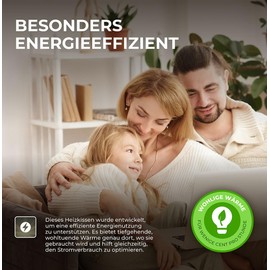 BR Bringer Infrared Heating Pad - Heat Pad with Deep Heat - 6 Heat Settings (25-60°C), with Automatic Shut-Off, Overheating Protection, Washable, LED Display, Extra Soft Flannel (Pink, 60 x 30 cm)