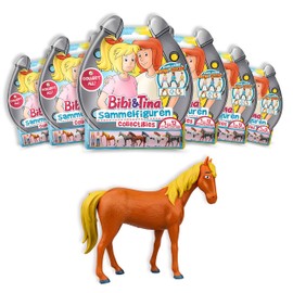 CRAZE Bibi and Tina Toy Figures, Pack of 6, Multipack - Toy Figures for Collecting and Swapping, Horse Toy 41260