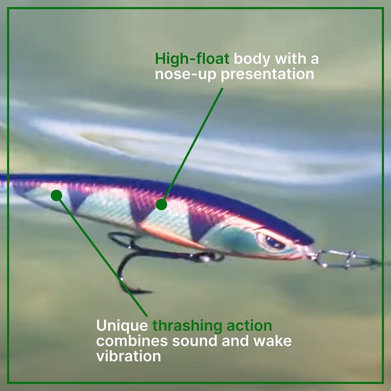 Freedom Tackle Mischief Minnow – 4.5" Floating Topwater Lure, Golden