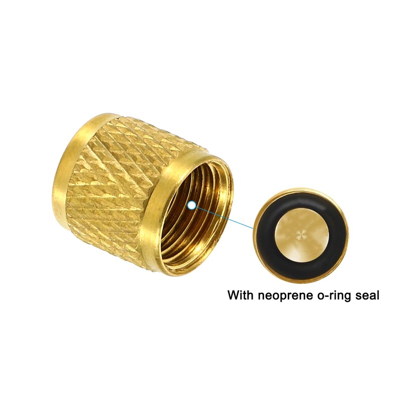 PATIKIL 1/4 inch SAE Service Access Valve Caps, Pack of
