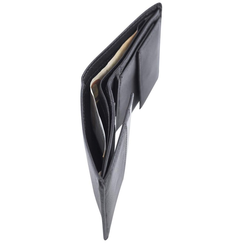 Small wallet JOCKEY CLUB, Genuine Leather, black - ''LEAS Mini-Edition''