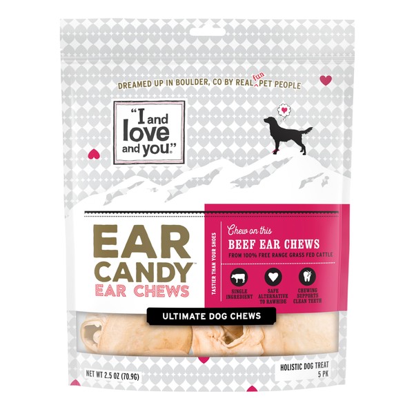 I and love and you Ear Candy Cow Ear Chews