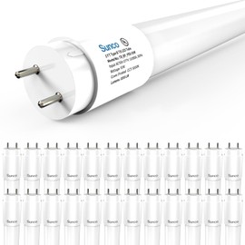 Sunco 2ft LED T8 Frosted Glass Tube for Replacement Fluorescent Commercial Work Office Hallway Warehouse, Type B, 10W 1200 Lumens, 5000K Daylight, Non-Dimmable, 100-277V, 50,000 Hour Lifetime 24 Pack