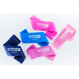 Vitos Resistance Bands Set - Exercise Bands for Working Out, Leg Exercises Elastic Stretch Bands