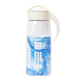 Takeya Chemical Industry TAKEYA Fine Jug 74.4 fl oz (2.2 L) Milk White Heat Resistant to 100 Degrees Can Be Placed Horizontally Easy to Clean with Wide Mouth