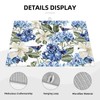 Blue Hydrangea Dish Drying Mat,Flowers Birds Drying Rack Pad Countertop