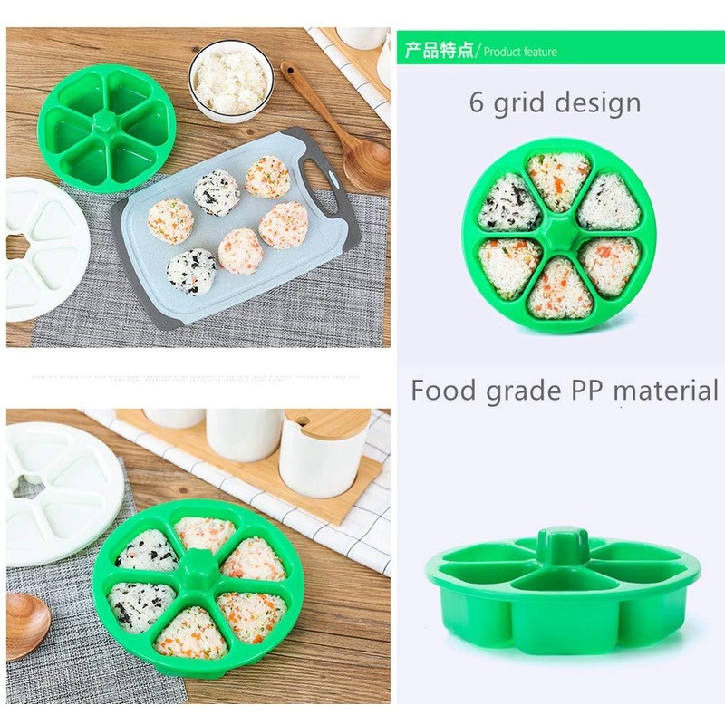 6 in 1 Onigiri Mold Triangle Sushi Mold, Sushi Mold