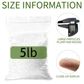 Nexboraque 8 LB Polypropylene Filling Pellets, Durable Plastic Stuffing Beads Weighted Filler Beads for Bean Bags, Dolls, Blankets, Crafts, Pillows, Cushions