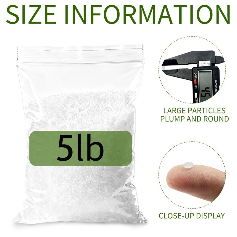 Nexboraque 8 LB Polypropylene Filling Pellets, Durable Plastic Stuffing Beads
