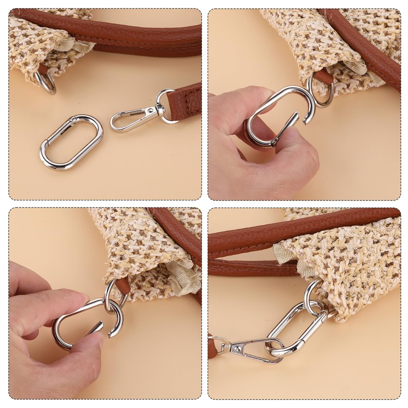 2 Pcs Spring O Ring Clip for Purse Strap -