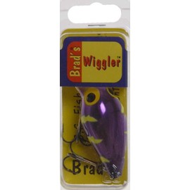 B.S. Fish Tales Wiggler Metallic Fishing Lure, Purple/Yellow