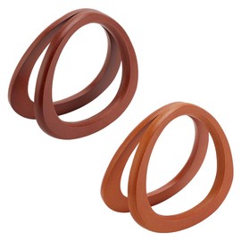 PH PandaHall 4PCS D Shape Purse Handle Supplies, 2 Colors Wooden Bag Handle Replacement Decorative Bag Handles Smooth Handbag Handle for Summer Straws Beach Handbags Macrame Crocheted Purse Making