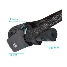 IUGA Yoga Mat Bag with Large Side Pocket & Inner Zipper Pocket Yoga Bag for Mat Yoga Bags and Carriers Fits All Your Stuff