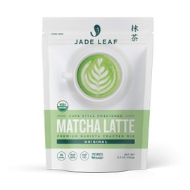 Jade Leaf Organic Matcha Latte Mix - Cafe Style Sweetened Blend - Sweet Matcha Green Tea Powder (5.3 Ounce)