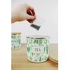 Purely Home Kitchen Herbs Tea Canister - White & Green
