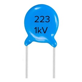 Tecneu 100 Piezas Capacitores Cerámicos 22nF 1kV 223 Azul PCB Alta Tensión