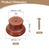 sourcing map 8pcs Round Wooden Knobs, 37mm/1.5" Mushroom Shape Kitchen