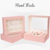 Gcardist Auto-pop Up 12 Cupcake Boxes with Window Pink 6
